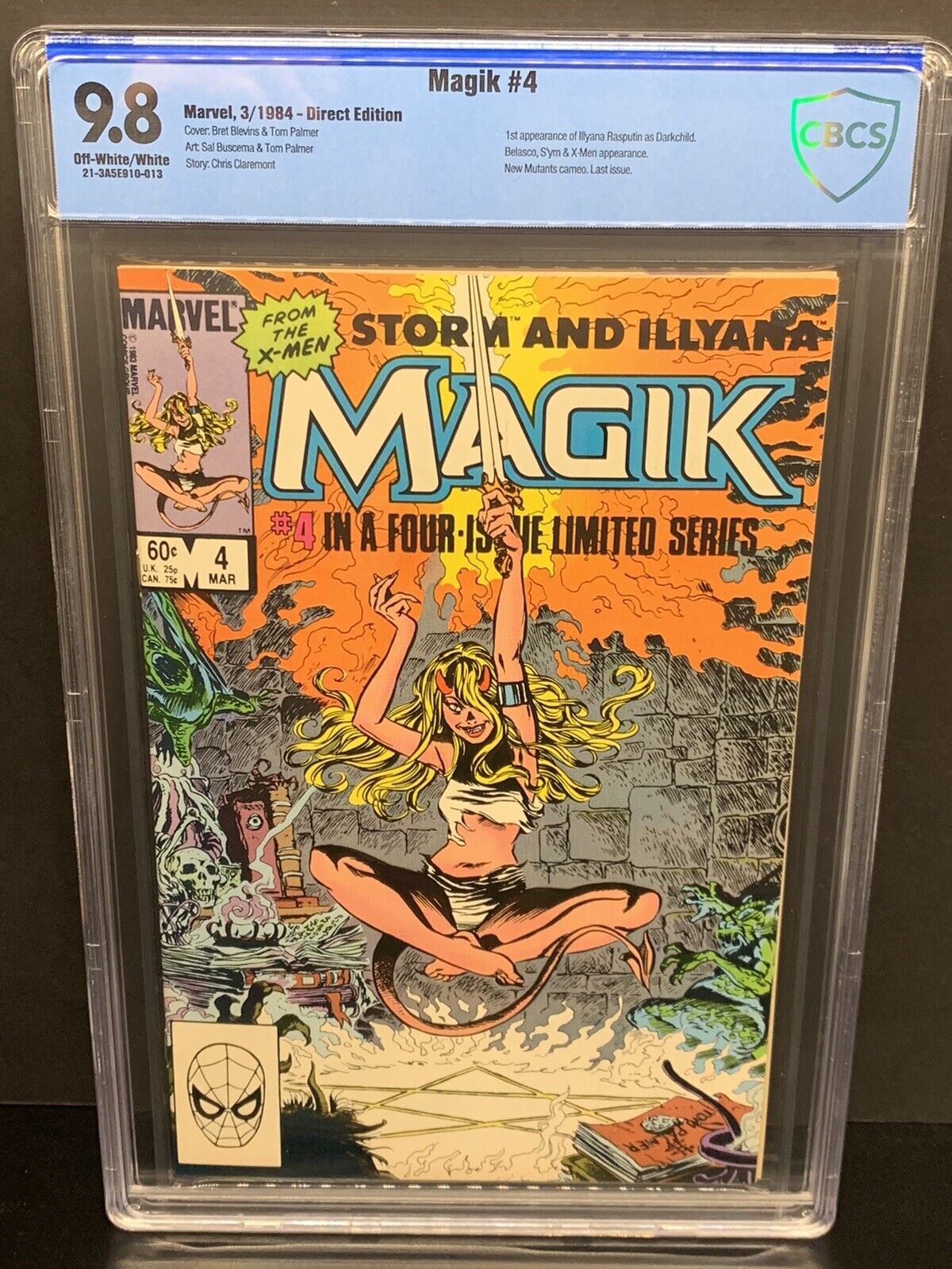 Magik #4 CBCS 9.8 1984 1st App Illyana Rasputin as Darkchylde