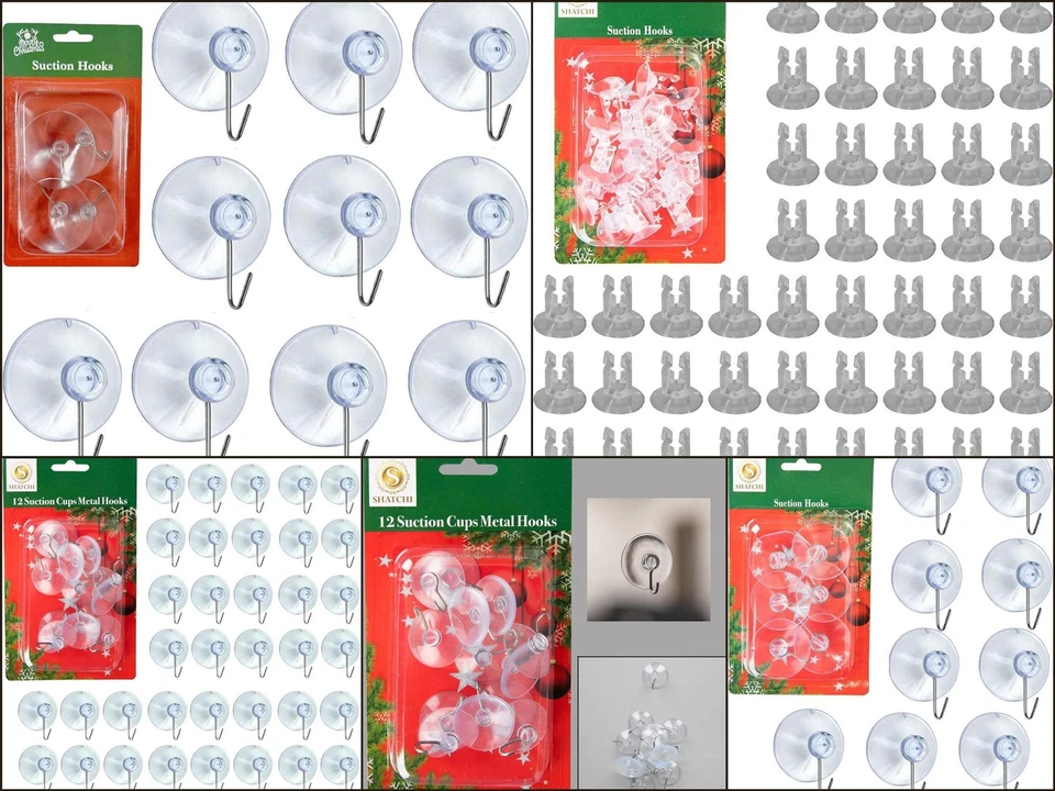 SHATCHI Suction Hook Cup Wall Window Xmas Lights Hanging Decoration