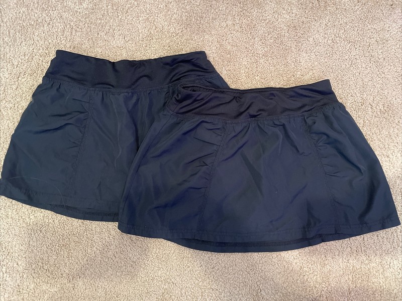 Lot Of 2 Girls  Champion Black Skirt Skort L (10-12)