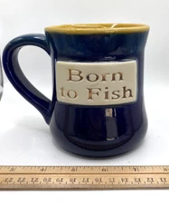 Born To Fish Tumbleweed Pottery Ceramic Mug