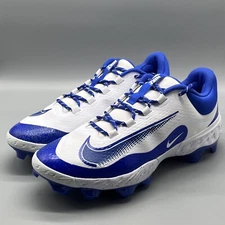 13 - Nike Alpha Huarache 4 Elite MCS Baseball Cleats Royal Blue FD6255-106 Sz 13