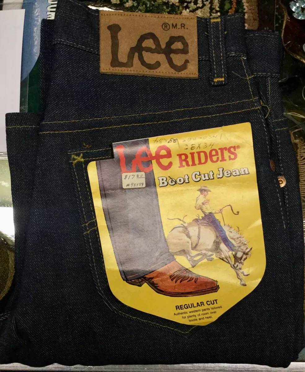 Vintage NWT Deadstock Lee Riders Boot Cut Jeans 1960's Made in USA 28 x 34