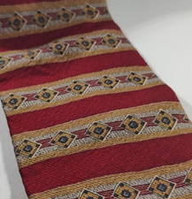 Men's Necktie Striped Red  Gold by Kenneth Cole 100 Silk 3.5"