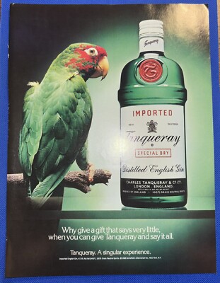 1989 Tanqueray: Why Give Gift That Says Very Little Vintage Print Ad