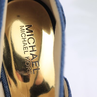 Michael Kors Womens Berkley Sandal Size 9 Blue Wedge Michael Kors Womens Berkley Sandal Size 9 Blue Wedge