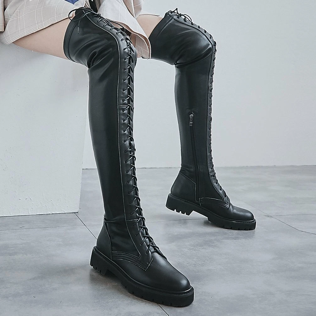 Over the knee military clearance boots