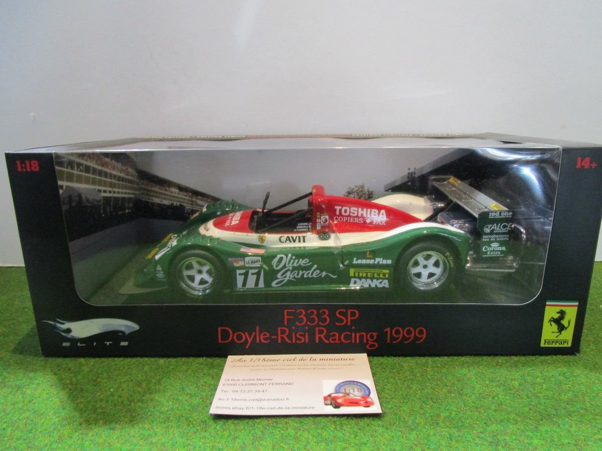 FERRARI 333 SP OLIVE GARDEN ALMS o 1/18 ELITE HOT WHEELS M0522