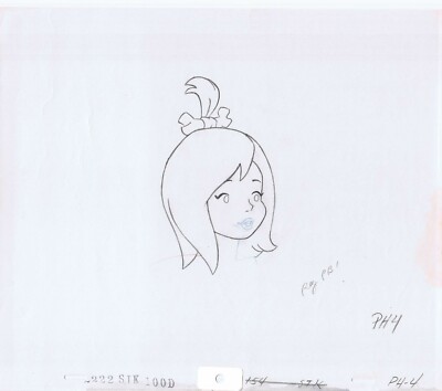 Pebbles Flintstones Original Art Animation Production Pencils 2222 STK ...
