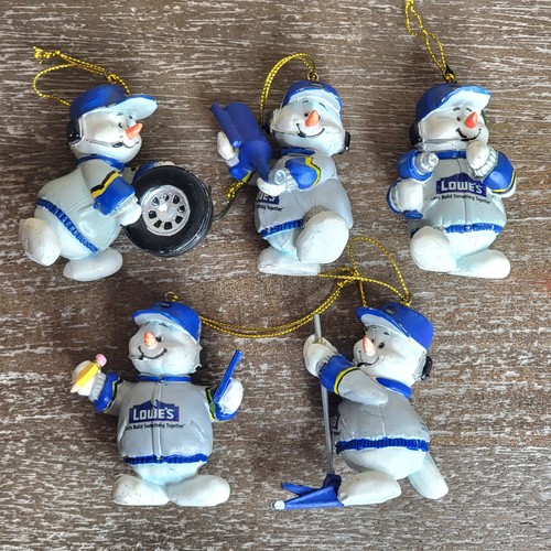 Snowman Race Car Pit Team 3" Christmas Ornament - Lowes, Nascar Jimmie Johnson