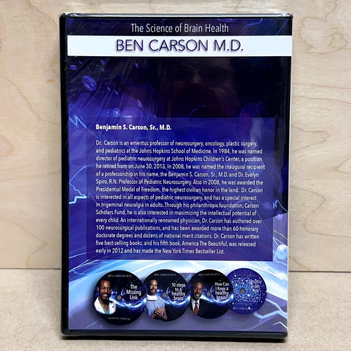 10 Schritte zu einem gesunden Gehirn Ben Carson M.D. DVD Wissenschaft der Gehirngesundheit NEU - Bild 2 von 4
