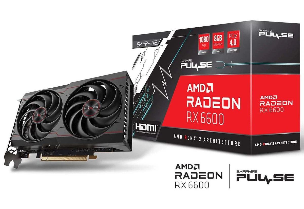 SAPPHIRE PULSE Radeon RX 6600 8G GDDR6 AMD Video Card PCI Express From Japan F/S