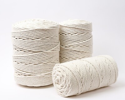 Macramé Makramee Kordel 6mm Mm Macrame Cord 3-ply Twisted