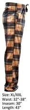 New Mens Flannel Fleece Pajama Pant Lounge Pants Beige White Navy XL/XXL