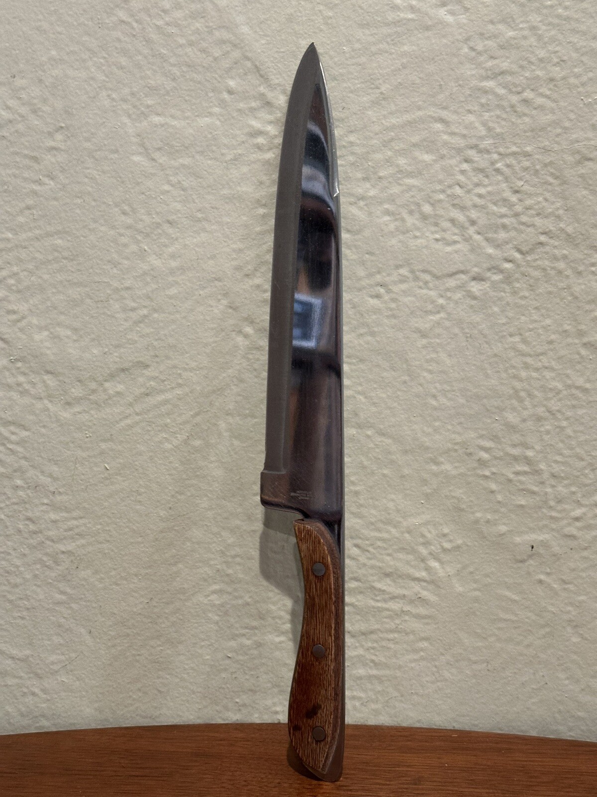 Vintage Interpur Japan Stainless Steel Butcher Carving Chef Knife Wood Handle eBay