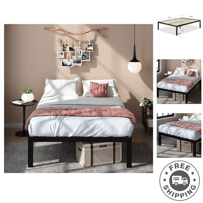 Modern Durable Queen Bed Frame with Headboard Compatibility - 5-