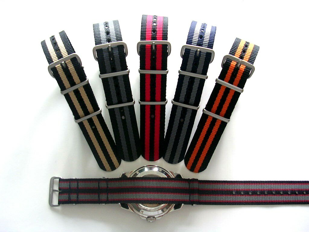 Cinturino Orologio NATO G10 I.W. SUISSE - 18-24mm, Nylon Balistico, Militare - Scegli Colore