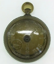 Vintage Imperial Glass POCKET WATCH Covered Candy Dish, HTF