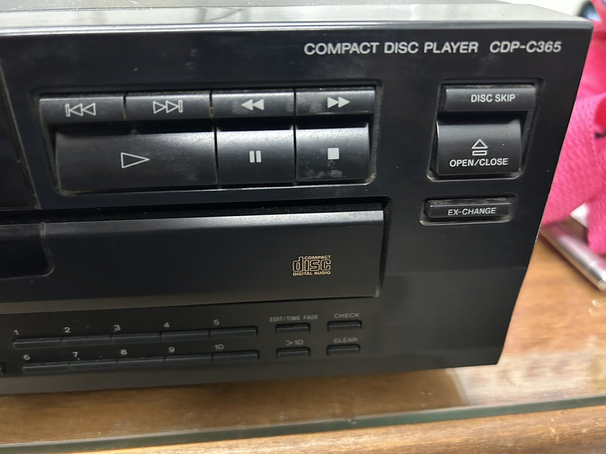 Sony CDP-C365 Disc-Exchange 5-Disc Changer CD Player Vintage