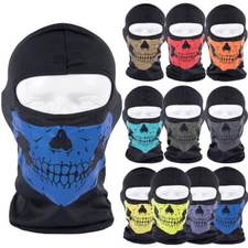 Skeleton Ghost Skull Full Face Mask Cover Reflective Balaclava Hat Ski Halloween