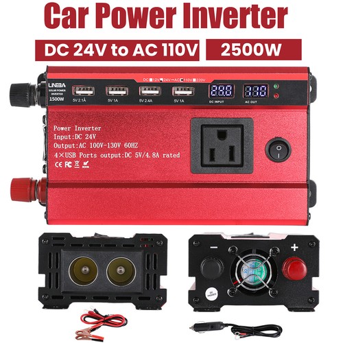 5000W Convertidor DC 12V/24V A 110VAC Con USB Para Carro Auto Inversor Corriente - Picture 150 of 160