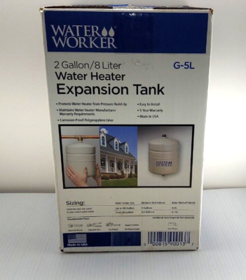 Water Worker 2 Gallon Expansion Tank G5L Up To 50 Gallon Water Heaters |  eBay