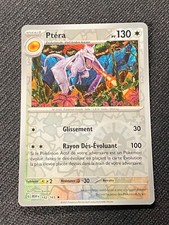 CARTE POKEMON PTERA 142/165 FR HOLO REVERSE 151 - NM/M