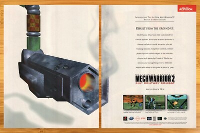 1997 MechWarrior 2 PS1 Sega Saturn PC Print Ad/Poster Video Game Promo Art 90s