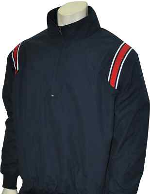 Smitty BBS320 L/S X-Large Microfiber Shell Pullover Jacket Half Zipper Nvy/Wh/SC
