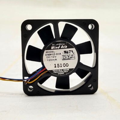1 PCS  TOSHIBA Fan Wind Ace D50H12-01A DC12V 120mA 5010 5CM 3-wire cooling fan