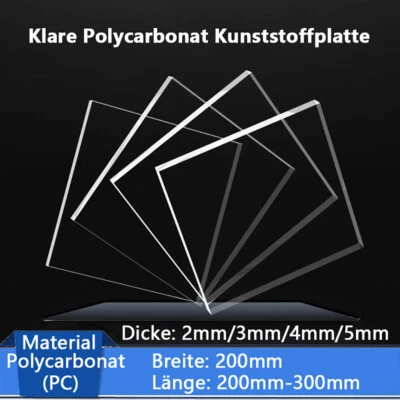 Polycarbonat (PC) Platte Klare Massiv Kunststoff Platte Gewächshaus Paneele - Bild 1 von 4