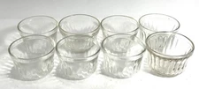 Vtg Ribbed HALF-PINT Jam - Jelly Jar 8 oz Ramekin Custard Cup • Assorted