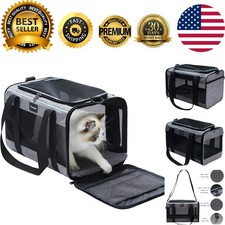 17.5x11x11 Inches Cat, Dog Carrier for Pets Up to 16 Lbs, Soft-Sided Cat Bag ...