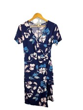 Ladies Ex Noni B Midi Dress Faux Wrap Slip On Size 10 NEW