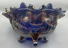 VINTAGE CARNIVAL BLUE  NORTHWOOD  PEACOCK @ FOUNTAIN ORANGE BOWL BLUE HIGHLITES