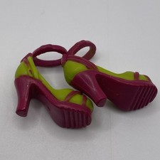 Barbie Fashion Fever Shoes- Purple Green Heels With Straps B9