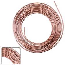 25 Ft 3/16 OD Copper Nickel Brake Line Tubing Coil Kit Brake Tubing 3/16" x 25'