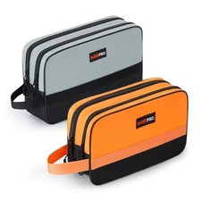 2 PCS Zipper Tool Pouches, Heavy Duty Dual Compartments Water-Resistant 600D ...