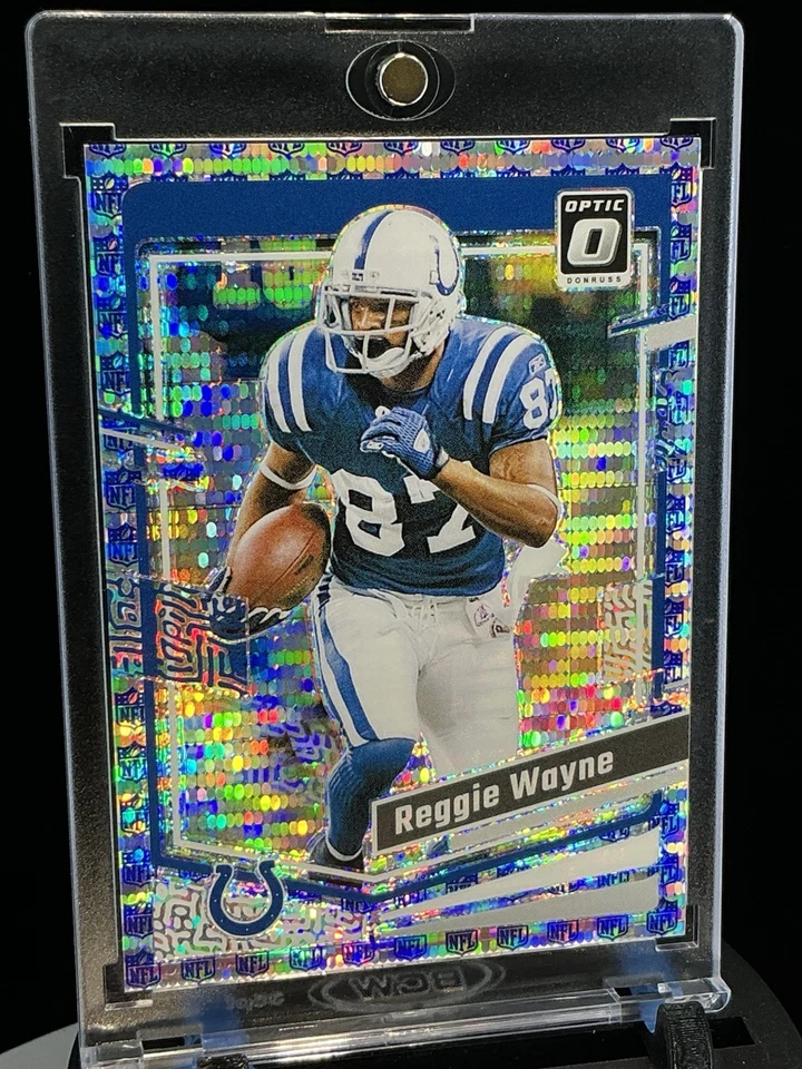 2023 Panini Donruss Optic Reggie Wayne NFL Shield Prizm 10/32 Indianapolis Colts - Image 2 of 4