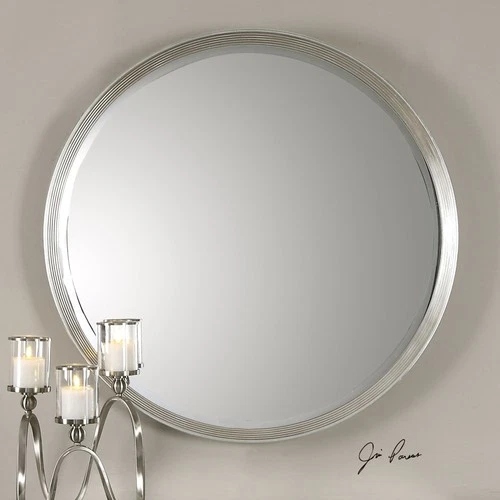 Uttermost 14547 Silver Serenza Circular Mirror Designed By Jim Parsons - Picture 3 of 3