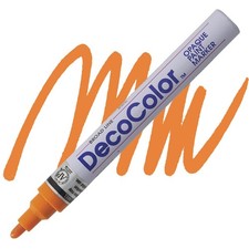 DecoColor, Paint Marker, Orange Ink, Broad Point, Permanent, Oil Based, Pumpkin