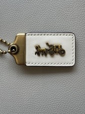 Coach Hangtag Keychain FOB Chalk