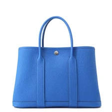 HERMES Garden Party Size TPM Negonda Leather Blue Hydra
