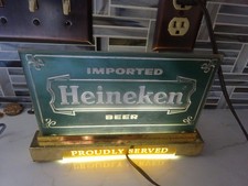 Heineken Beer Proudly Served Illuminated Cash Register Sign Vintage 10x7 Works!
