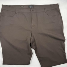 Talbots Pants Womens 24W Brown Dress Pants Straight Slim Stretch Pockets Zip