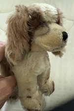 ABSOLUTELY ADORABLE VINTAGE 1950 s STEIFF COCKIE DOG 8 x 7 w ROTATING HEAD