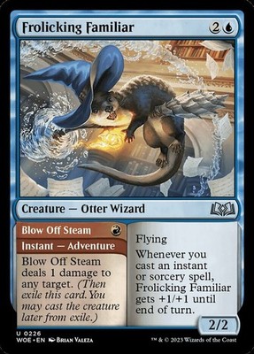 x1 Frolicking Familiar // Blow Off Steam - Wilds of Eldraine - NM - MTG