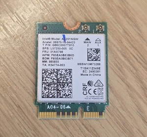 Intel AX201NGW Dual-Band WiFi 6 + Bluetooth Adapter Laptop WLAN Karte