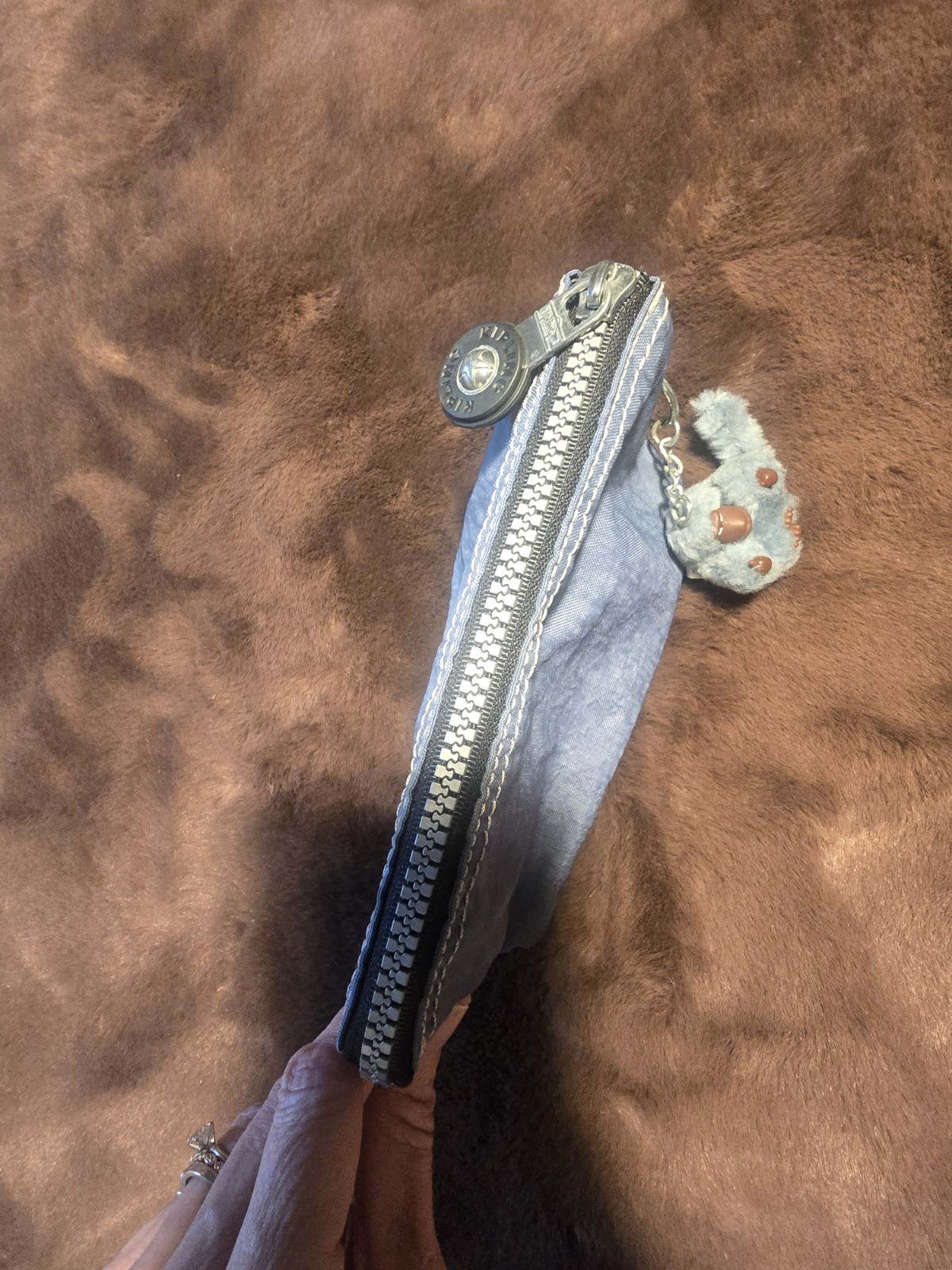 Kipling Creativity Small Pouch Blue Grey Unused w… - image 9