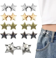 8 Set Pant Waist Tightener Buttons Pins for Loose Jeans Reusable Waist Cincher C