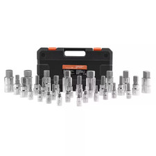 Hex Bit Socket Set 32-piece S2 Alloy Steel And Cr-v Steel Standard Sae And Me